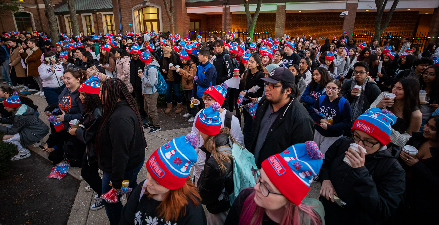 With a capacity crowd, there was hardly a clear spot of grass in Saint Vincent's Circle. (Photo by Jeff Carrion / DePaul University) 